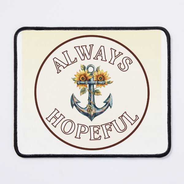 Item preview, Always Hopeful Sunflower Anchor Badge – Nautical Floral Inspirational Design designed and sold by HopefulAddie.