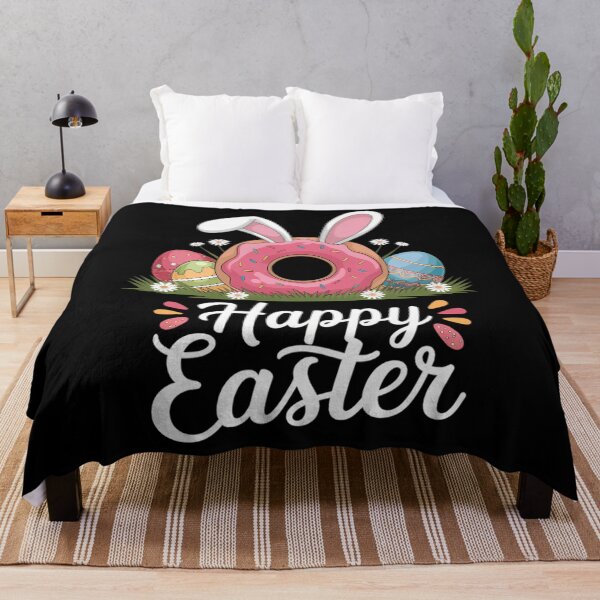 Item preview, Happy Easter Day Floral Flower Bunny Doughnut Hunting Eggs designed and sold by AsteriskDatBArt.