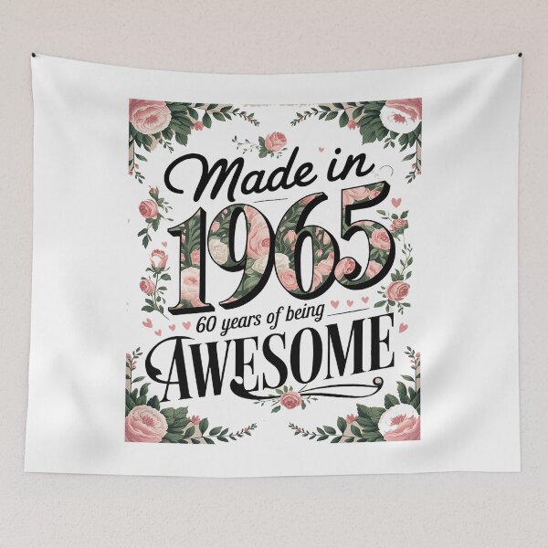 Item preview, 60 Year Old Made In 1965 Floral 60th Birthday Women  designed and sold by SIGORDESIGN.