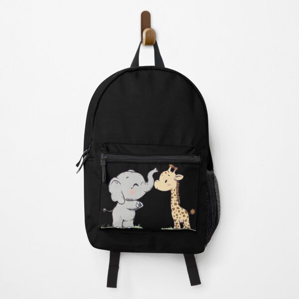 Item preview, Baby Elephant greeting Baby Giraffe designed and sold by ClubVacay.