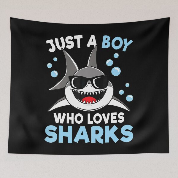 Item preview, Just A Boy Who Loves Sharks Sea Animal Shark Lover designed and sold by TommieJune.