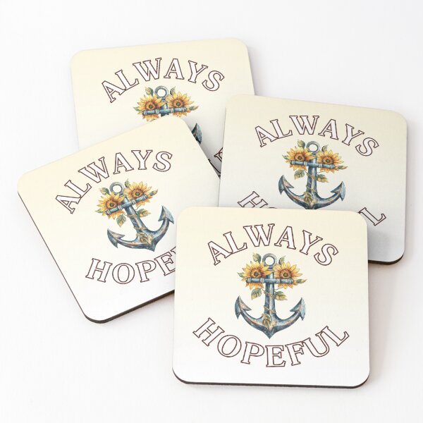 Item preview, Always Hopeful Sunflower Anchor – Rustic Floral Nautical Art designed and sold by HopefulAddie.