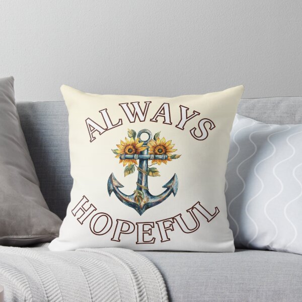 Item preview, Always Hopeful Sunflower Anchor – Rustic Floral Nautical Art designed and sold by HopefulAddie.