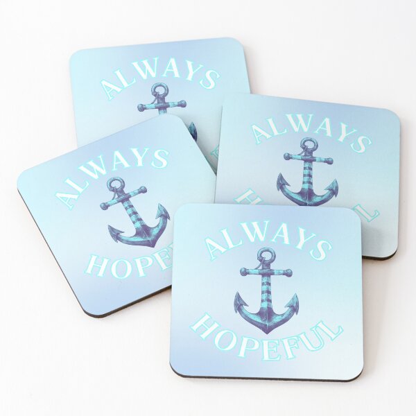 Item preview, Always Hopeful Teal Anchor – Modern Coastal Inspirational Art designed and sold by HopefulAddie.