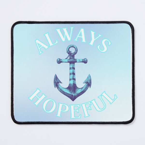 Item preview, Always Hopeful Teal Anchor – Modern Coastal Inspirational Art designed and sold by HopefulAddie.