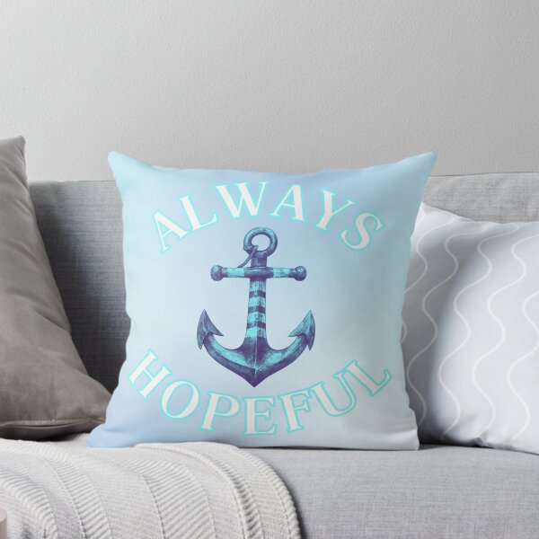 Item preview, Always Hopeful Teal Anchor – Modern Coastal Inspirational Art designed and sold by HopefulAddie.