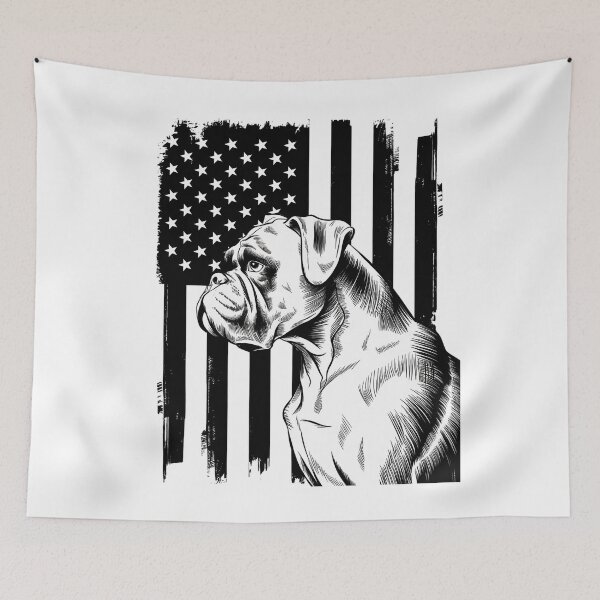 Item preview, American Flag USA Patriot Boxer dog dad designed and sold by SIGORDESIGN.