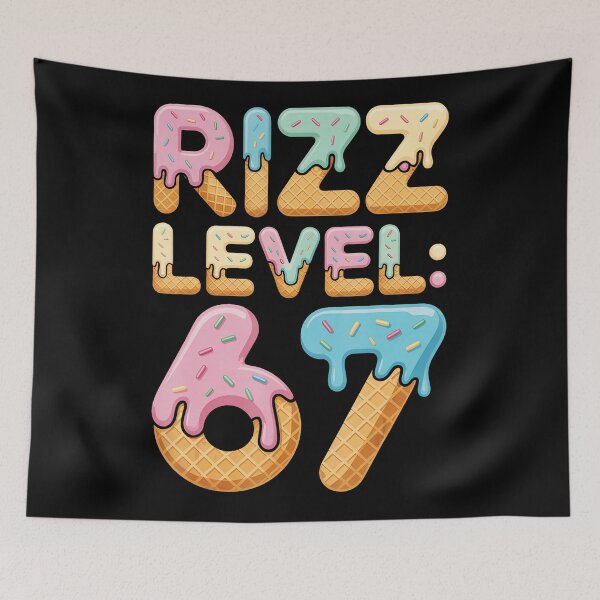 Item preview, Rizz Level 67 Meme Shirt Ice Cream Drip Meme Six Seven designed and sold by gladysenglish.