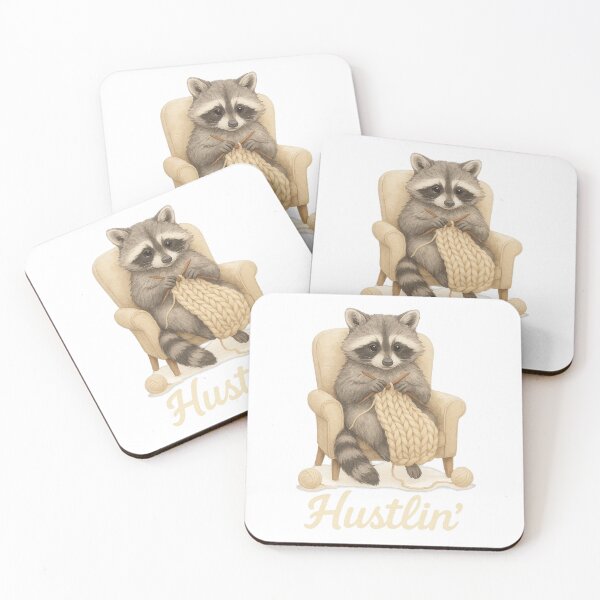 Item preview, Raccoon Knitter Hustlin' designed and sold by thehaywirehoney.