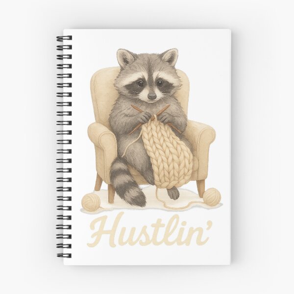 Item preview, Raccoon Knitter Hustlin' designed and sold by thehaywirehoney.