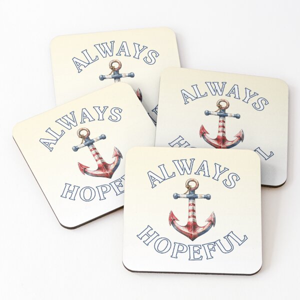 Item preview, Always Hopeful Nautical Anchor – Red White and Blue Coastal Design designed and sold by HopefulAddie.
