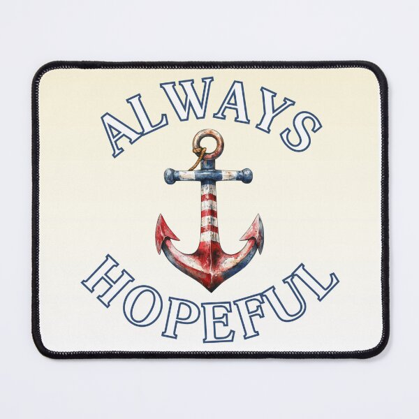 Item preview, Always Hopeful Nautical Anchor – Red White and Blue Coastal Design designed and sold by HopefulAddie.
