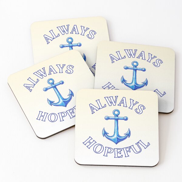 Item preview, Always Hopeful Blue Anchor – Nautical Inspirational Design designed and sold by HopefulAddie.