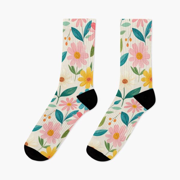 Item preview, Bright Cheerful Floral Pattern • Colorful Daisy Illustration • Playful Botanical Seamless Design designed and sold by baheeya.