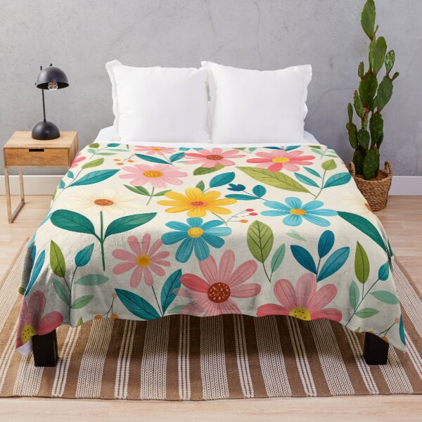 Item preview, Bright Cheerful Floral Pattern • Colorful Daisy Illustration • Playful Botanical Seamless Design designed and sold by baheeya.