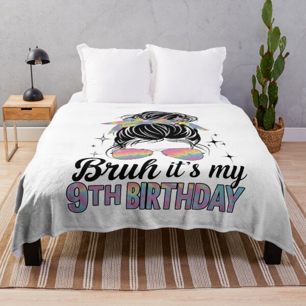 Item preview, Bruh It's My 9th Birthday 9 Year Old 9th Birthday For Girl designed and sold by SIGORDESIGN.