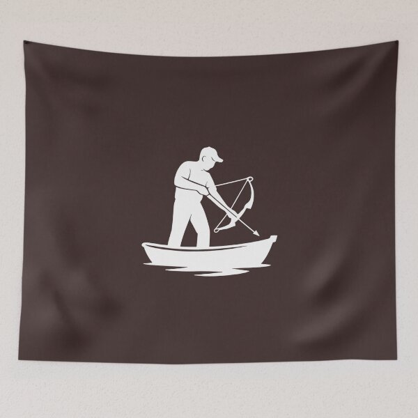 Item preview, Bowfishing Boat Silhouette – Bowfisher with Bow Graphic for Shirts, Hats, & more designed and sold by CrossCurrent Designs.