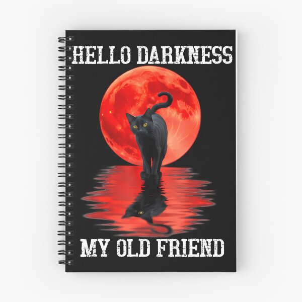 Item preview, Cat Hello Darkness My Old Friend - Black Cat Hello Darkness designed and sold by JayGrant10.