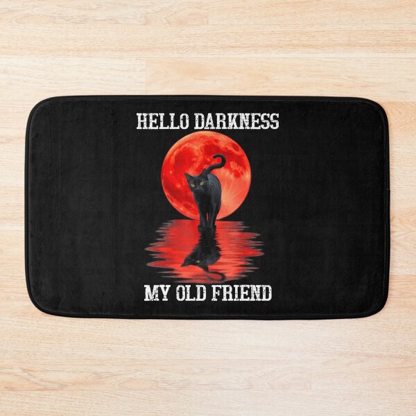 Item preview, Cat Hello Darkness My Old Friend - Black Cat Hello Darkness designed and sold by JayGrant10.