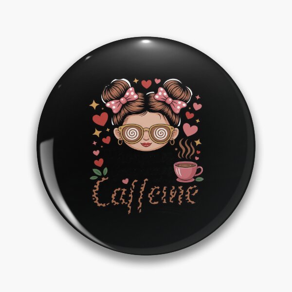 Item preview, Phonemes Graphemes and Caffeine Cute Girl Coffee Bows designed and sold by velltoons.