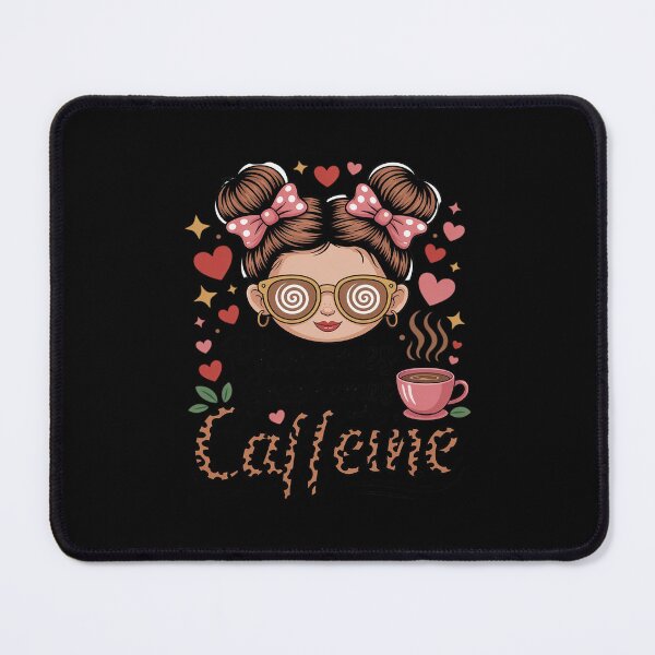 Item preview, Phonemes Graphemes and Caffeine Cute Girl Coffee Bows designed and sold by velltoons.