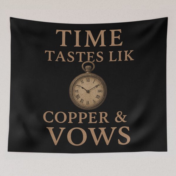 Item preview, Gothic Time Quote Art – Vintage Pocket Watch Illustration – Dark Academia Aesthetic Design designed and sold by Mouraludia.
