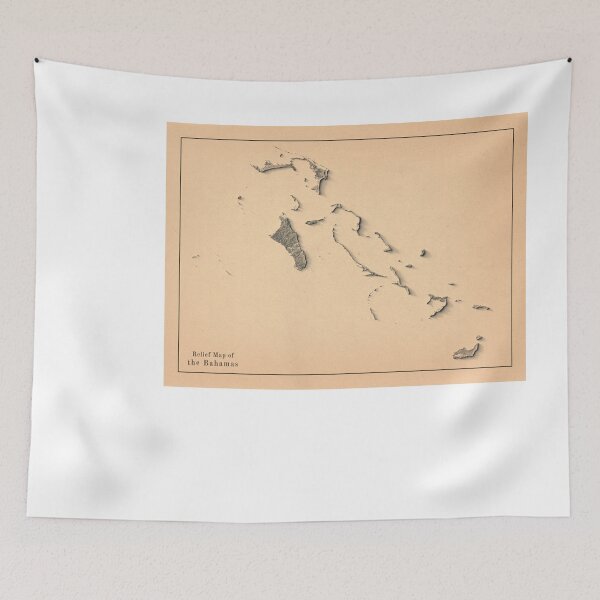 Item preview, Bahamas Shaded Relief Map 3D digitally rendered designed and sold by ThinkAboutMaps.