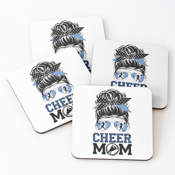 Item preview, Cute Cheer Mom For Women Cheerleader Mom Blue Messy Bun designed and sold by SIGORDESIGN.