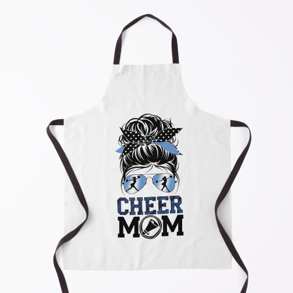 Item preview, Cute Cheer Mom For Women Cheerleader Mom Blue Messy Bun designed and sold by SIGORDESIGN.