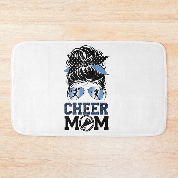 Item preview, Cute Cheer Mom For Women Cheerleader Mom Blue Messy Bun designed and sold by SIGORDESIGN.
