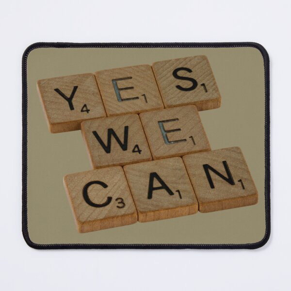Item preview, Yes We Can — Wooden Scrabble Tiles Motivational Typography designed and sold by Afridi Art House.