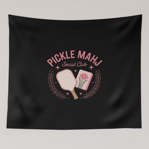 Item preview, Pickleball & Mahjong Lover Pickle Mahj Social Club designed and sold by velltoons.