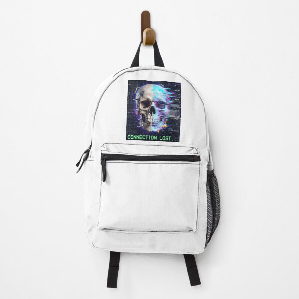 Item preview, Connection Lost: Glitch Art Skull - Cyberpunk Streetwear designed and sold by NextLevelThread.