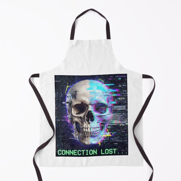 Item preview, Connection Lost: Glitch Art Skull - Cyberpunk Streetwear designed and sold by NextLevelThread.