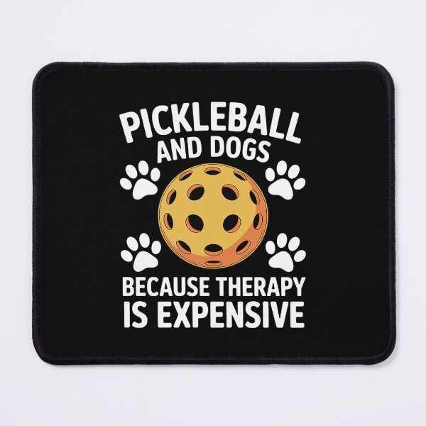 Item preview, pickleball and dogs because therapy is expensive Dogs Lovers designed and sold by velltoons.