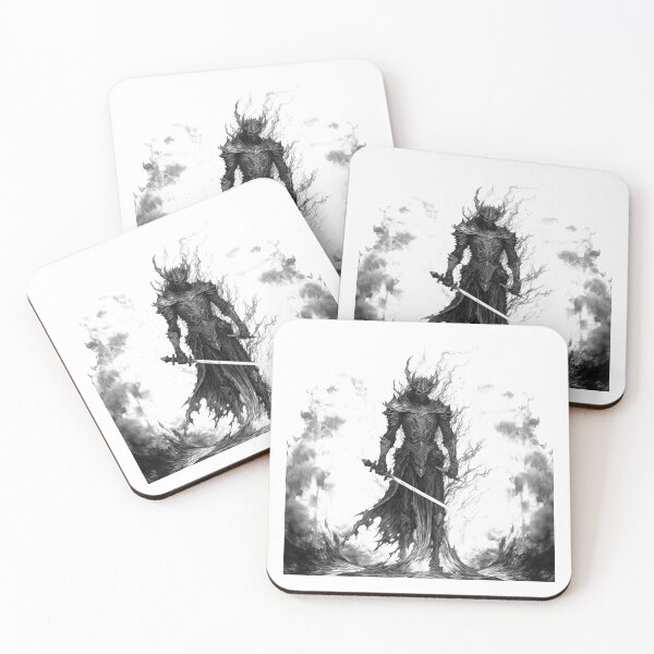 Item preview, Dark Warlord – Black and White Gothic Fantasy Art designed and sold by inkoutninja.