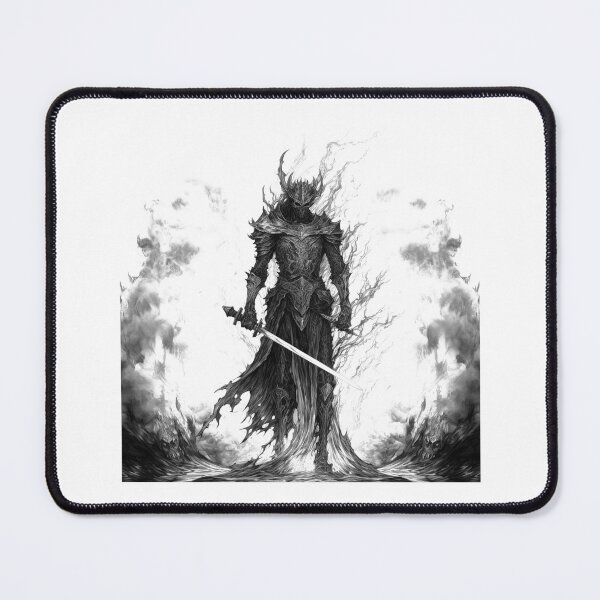Item preview, Dark Warlord – Black and White Gothic Fantasy Art designed and sold by inkoutninja.