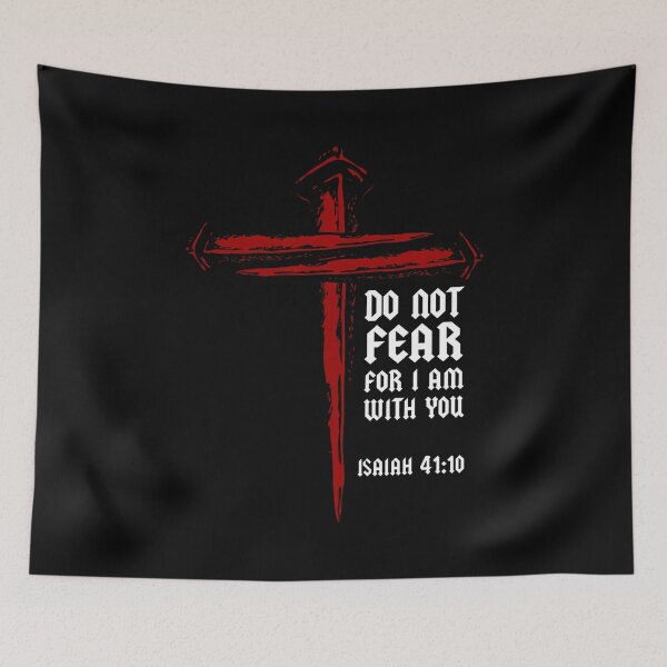 Item preview, Christian Cross Nails Jesus Faith Isaiah 4110 Bible Verse designed and sold by markettathorn.