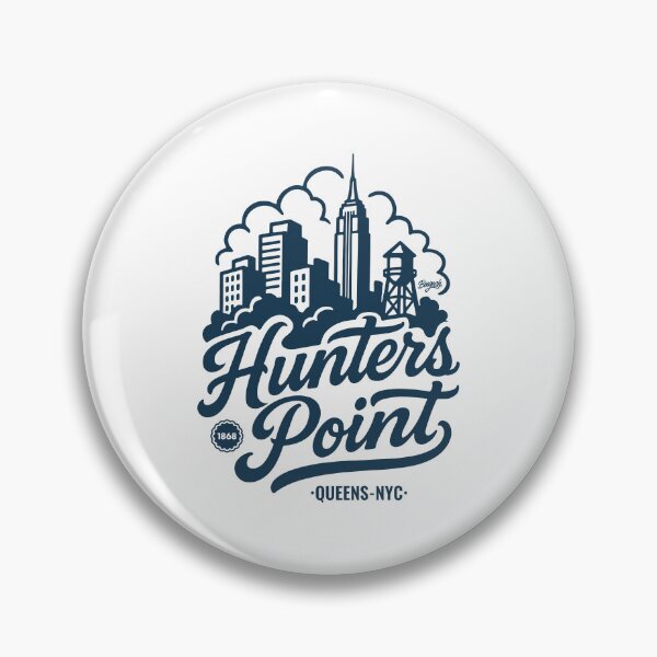Item preview, Hunters Point Queens Skyline and lettering designed and sold by Boogosh.