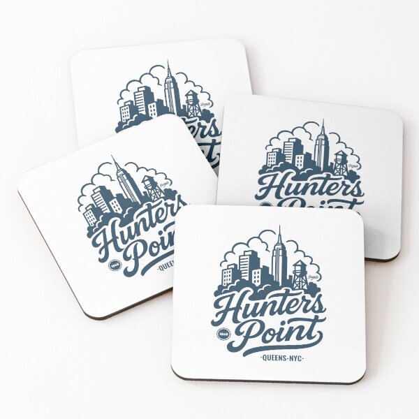 Item preview, Hunters Point Queens Skyline and lettering designed and sold by Boogosh.