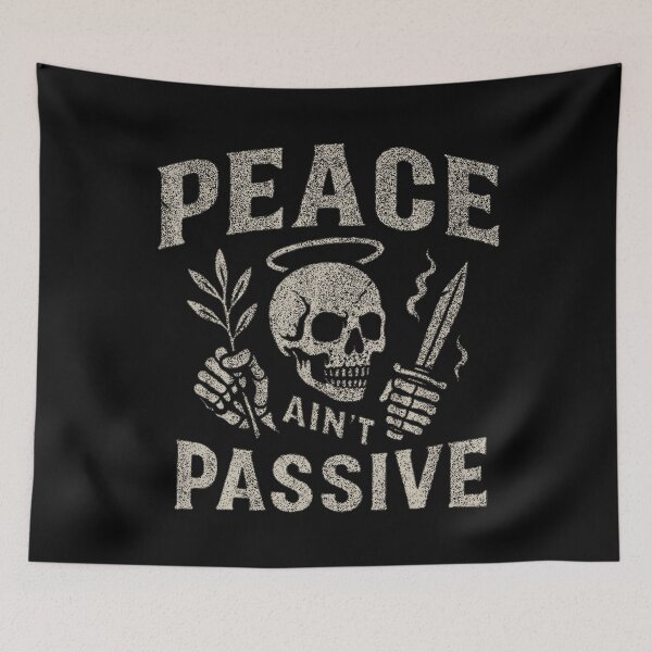 Item preview, Peace Aint Passive Skull Halo Olive Branch Dagger designed and sold by JaimeTrudie.