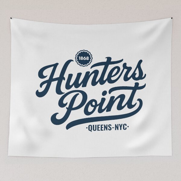 Item preview, Hunters Point New York Script Lettering designed and sold by Boogosh.