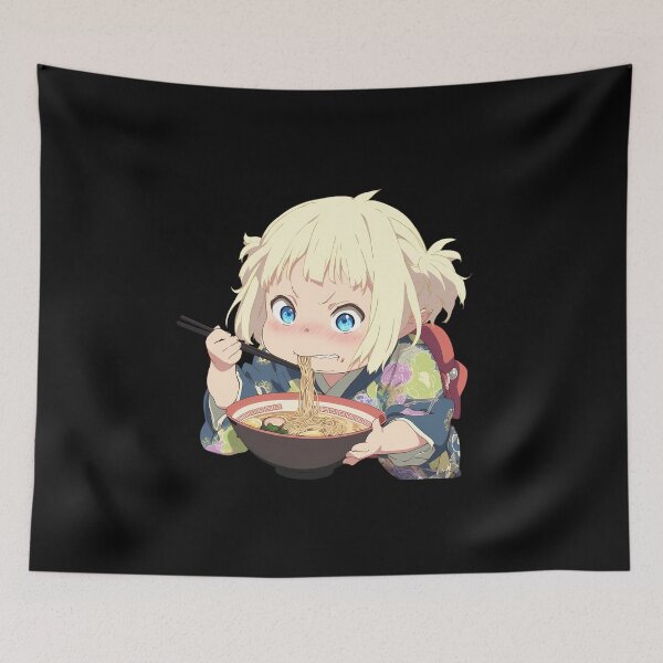 Item preview, Shiemi Moriyama Blue Exorcist Anime Kawaii Ramen Warm Happy Slurping Scene designed and sold by Raslbazola.