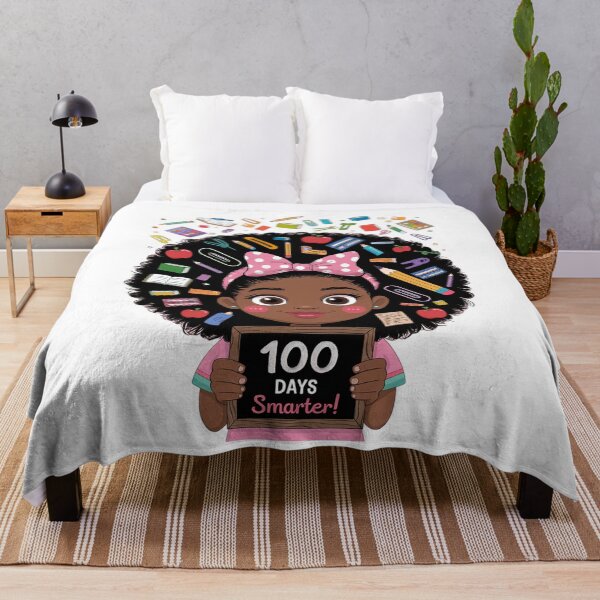 Item preview, 100 Days Smarter Afro Girls Messy Bun 100th Day Of School designed and sold by catsdothingz.