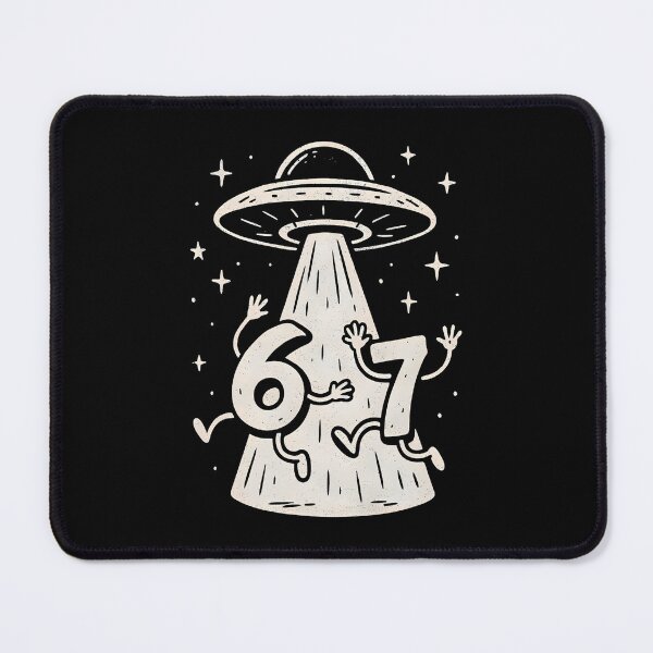 Item preview, 67 Internet Meme Ufo Six Seven Viral Trend Gen Alpha Slang designed and sold by JaimeTrudie.