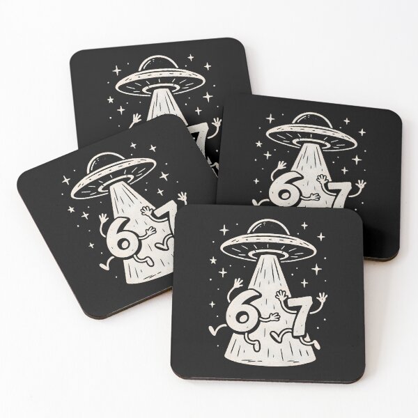 Item preview, 67 Internet Meme Ufo Six Seven Viral Trend Gen Alpha Slang designed and sold by JaimeTrudie.