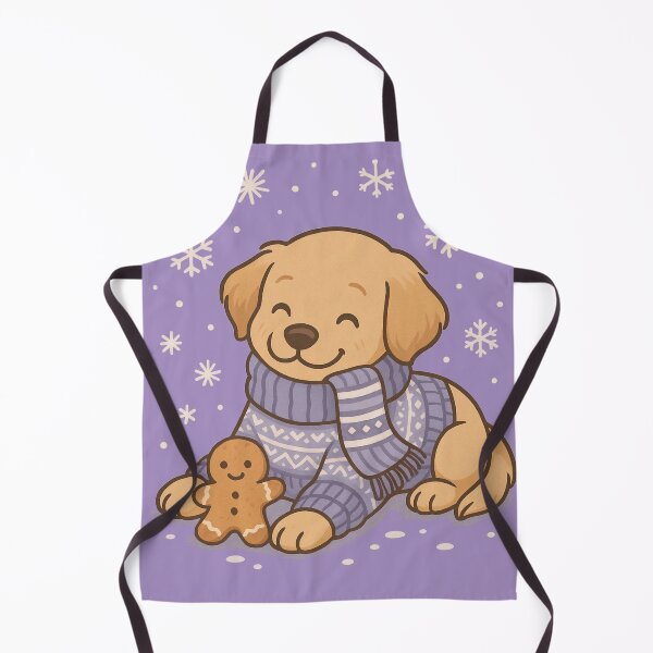 Item preview, Winter Sweater Puppy with Scarf – Cozy Lavender Dogmom Vibes designed and sold by dogmomtees.
