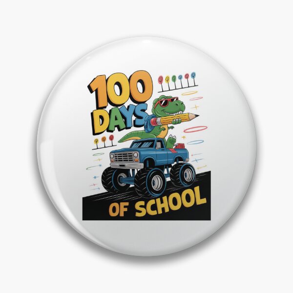 Item preview, 100th Day of School Monster Truck Dinosaur 100 Days School designed and sold by catsdothingz.