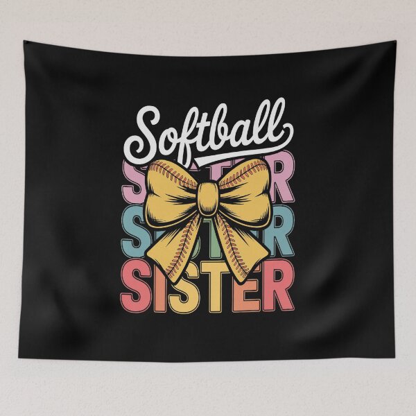 Item preview, Softball Coquette Bow Softball Mothers Day Softball Sister designed and sold by catsdothingz.