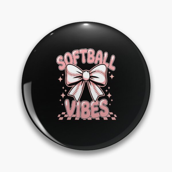 Item preview, Softball Vibes Softball Coquette Groovy Softball designed and sold by catsdothingz.